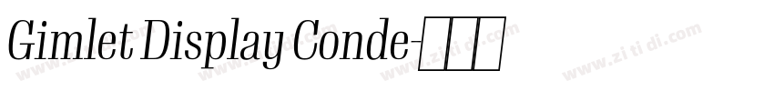 Gimlet Display Conde字体转换